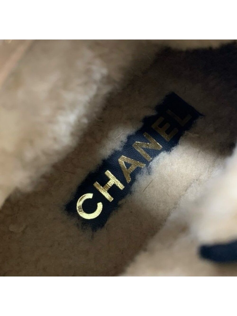 Chanel Boots Short Shoes Haraco Suede Shearling Black Coco Mark Ankle - Picture 7 of 10